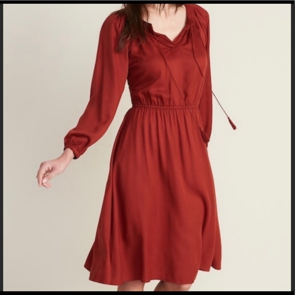 Old Navy Tassel-Tie Boho Dress NWT Size L Large